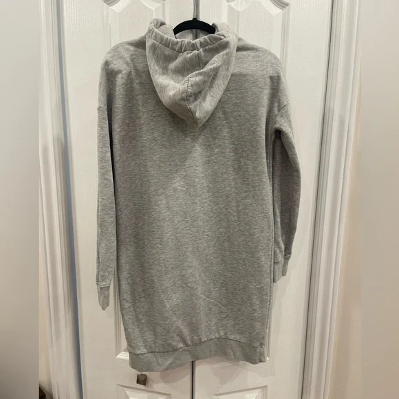 Sweatshirt Dress Long Sleeve Dress for Women Light Gray size S - Picture 3 of 5